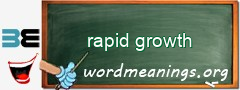 WordMeaning blackboard for rapid growth